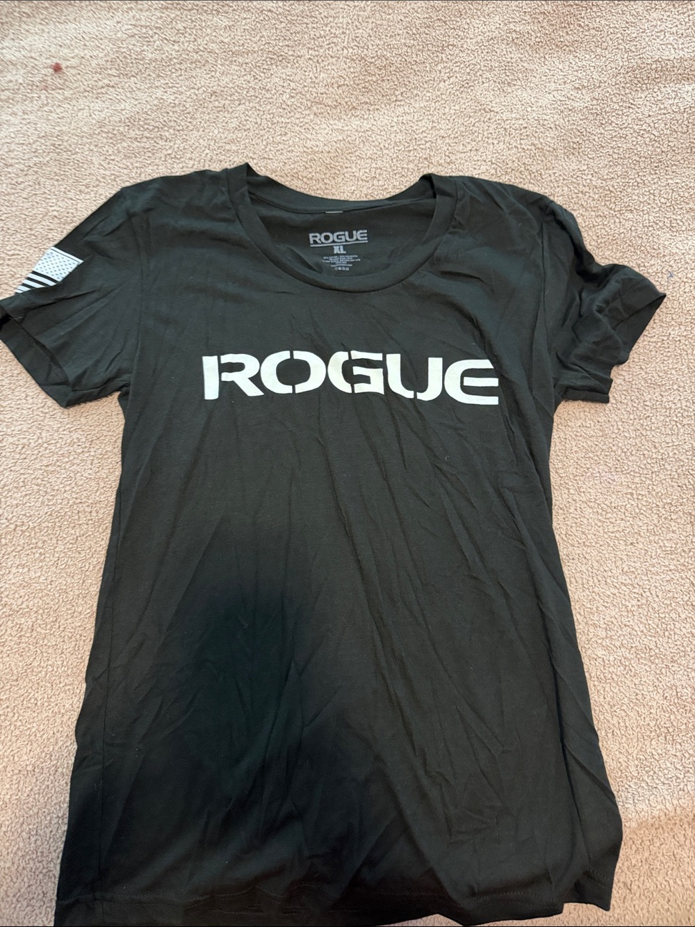 Rogue Black Short Sleeve Tee with White Logo